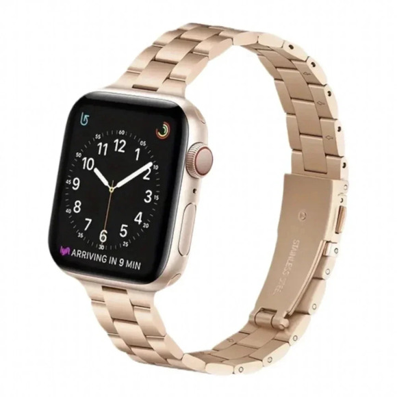Sleek Rose Gold Apple Watch Band - Picture 1 of 4